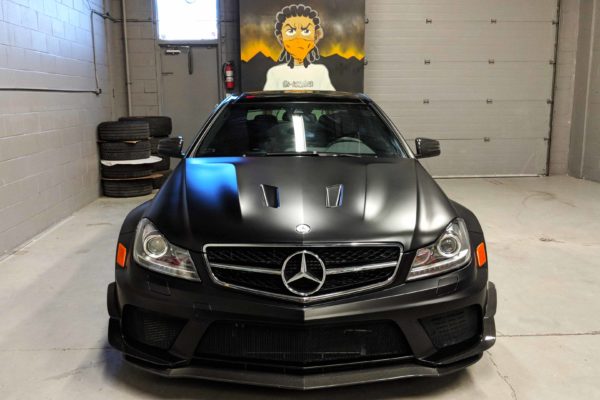 Mercedes Benz C63 wide body black series Xpel paint protection film wrap