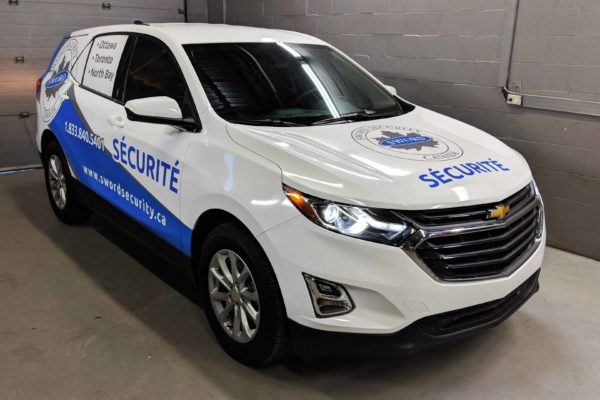 Chevy Equinox branding wrap with custom printed graphics
