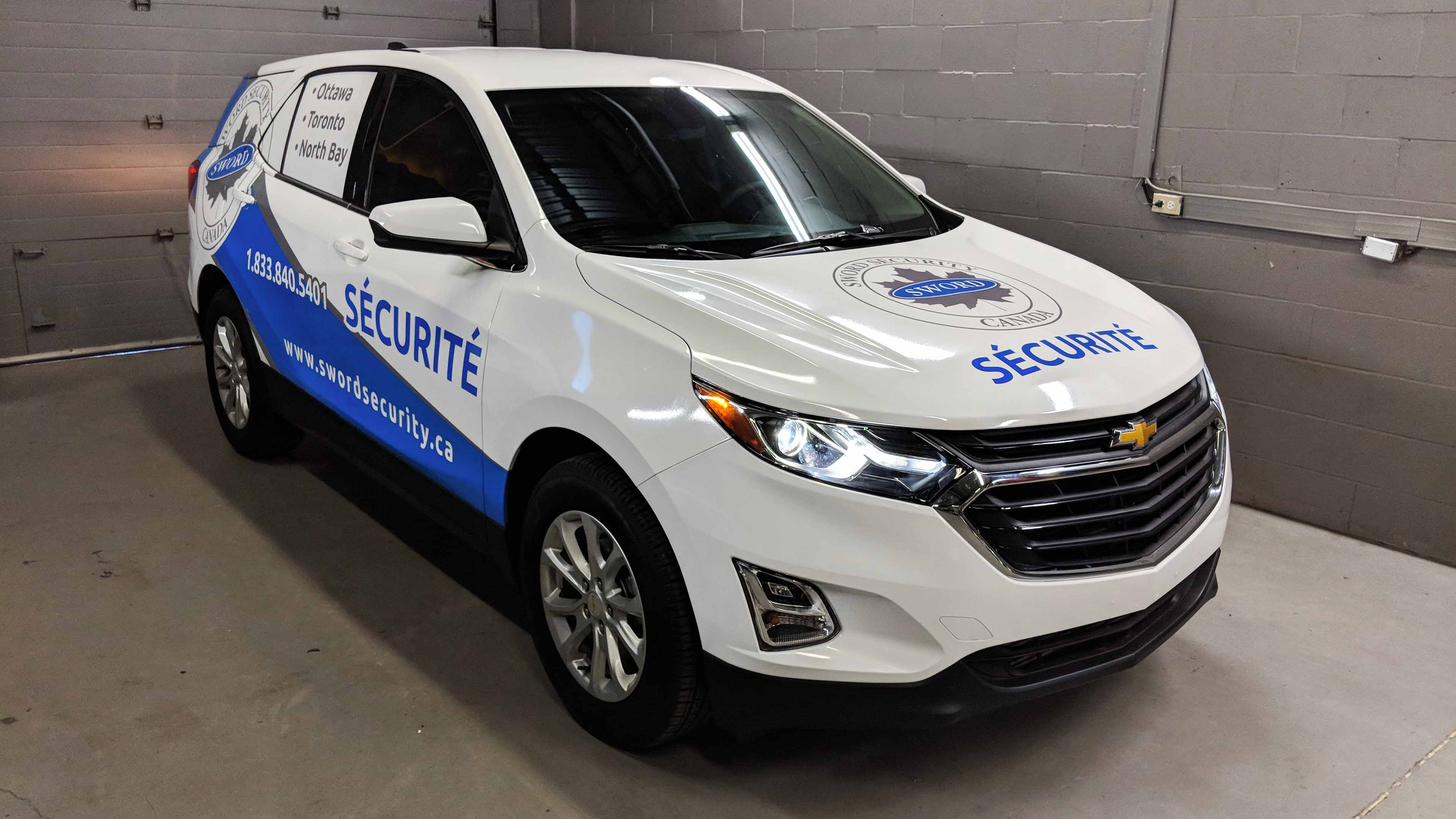 Chevy Equinox branding wrap with custom printed graphics