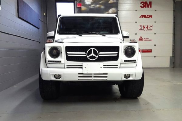 Mercedes Benz G Wagen gloss white wrap
