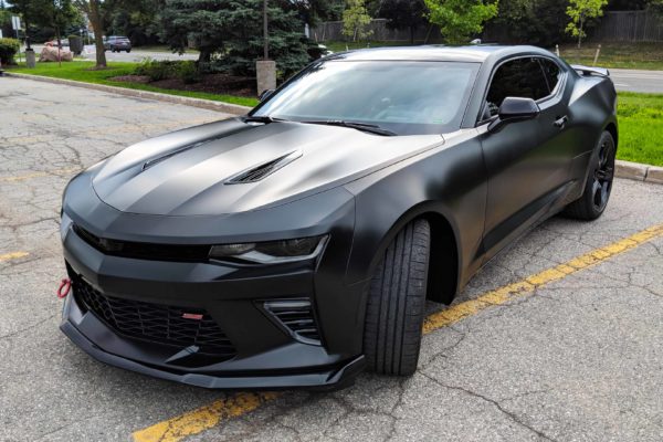 Chevy Camaro Avery satin black wrap