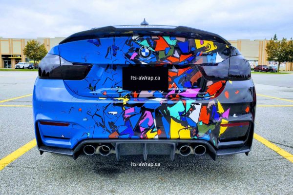 BMW M4 Custom Design car wrap 3m Avery