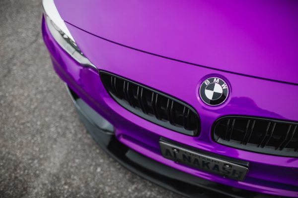 BMW m4 purple Car wrap -min